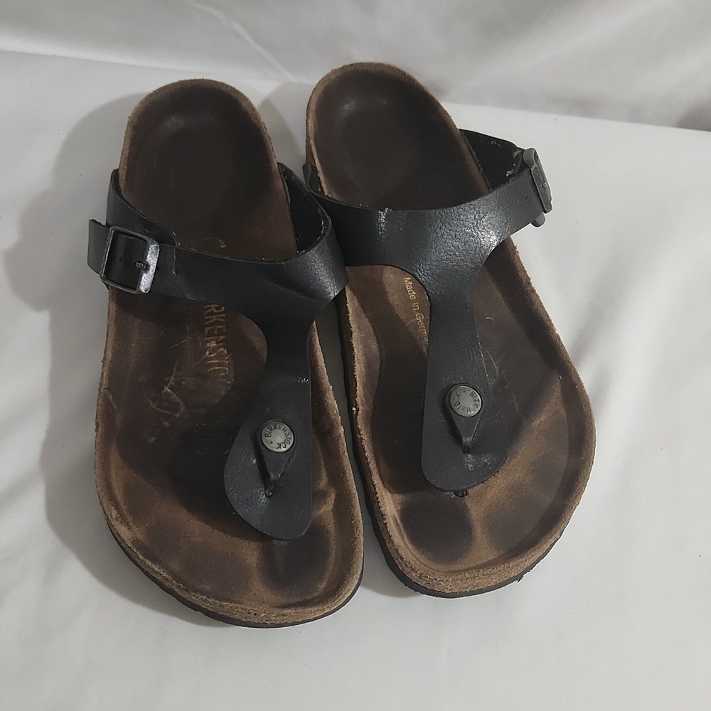 Birkenstock Unisex Black Sandals size L6 m4